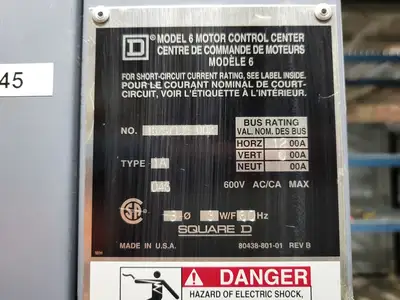 USED SQUARE D MODEL 6