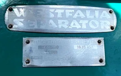 Westfalia SDB 230 decanter centrifuge, 316SS.