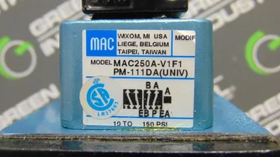 Mac PME-111DA Solenoid Valve w/ PME-111DAAG 120V 60Hz Coil Used