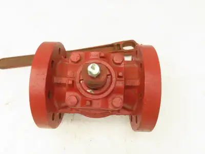 Rockwell Nordstrom 500 CWP 4 Plug Valve 4" Cast Iron 10" Flange 8 Hole W Wrench