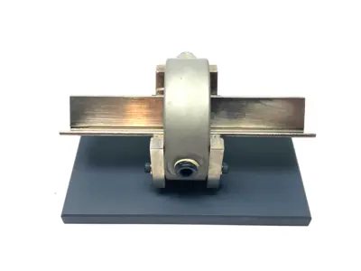 USED MAHR DIMENSIONAIR 2-JET AIR RING GAUGE W/ GUIDE CHUTES & BASE PLATE