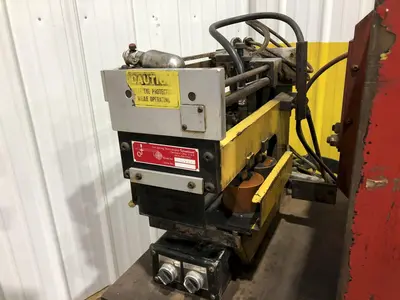 10" x .080" COIL JOINING TECH SHEAR BUTT END WELDER WITH MILLER ECONO TWIN HF WELDER: STOCK #19064