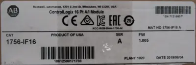 1756-IF16 INPUT MODULE SER.A 1756IF16 NEW SURPLUS