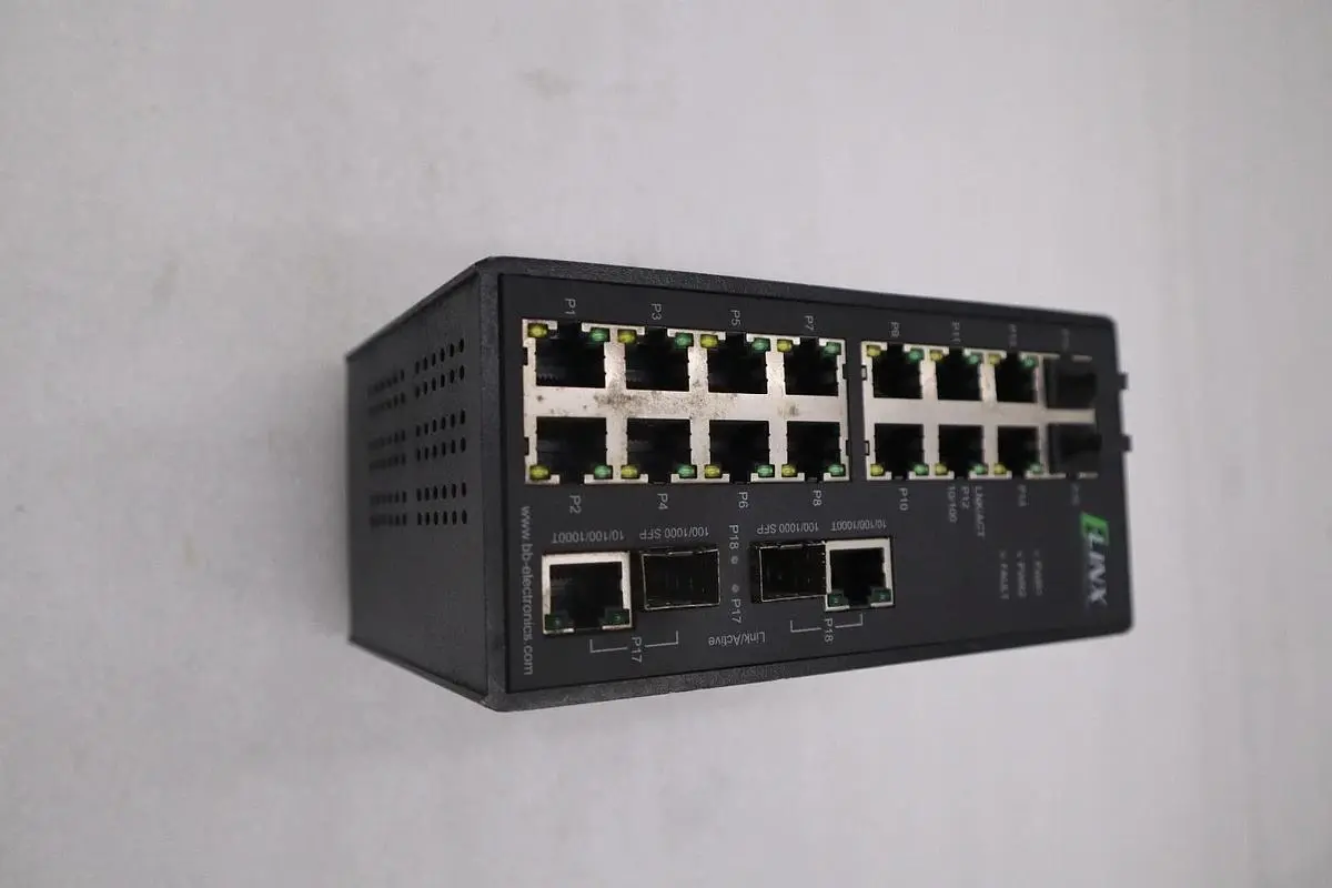 B&B Electronics EIR418-2SFP-T ELinx Industrial Gigabit Switch NEW NO BOX #H92A