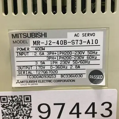 USED MITSUBISHI MR-J2-40B-S73-A10