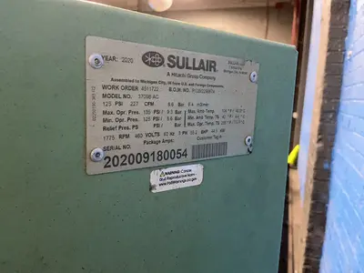 Used 2020 SULLAIR 3709B AC Miscellaneous MRO Ohio US | HGR 24 #1266288