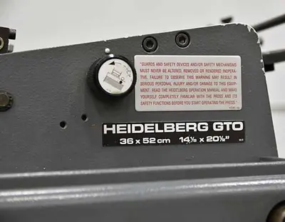 USED 1988 HEIDELBERG SOLD SOLD GTO 52