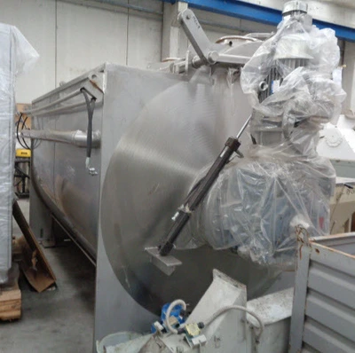 6,000L Azzini S/S JKTD U Trough Mixer