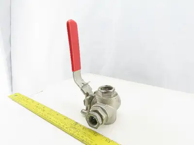 Unico 3-Way 1000 WOG 3/4" NPT CF8M Stainless Steel Ball Valve