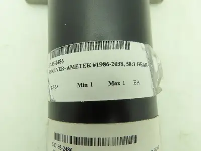 Ametek 19862038 Gemco Resolver 58:1 Ratio Gear Head Encoder