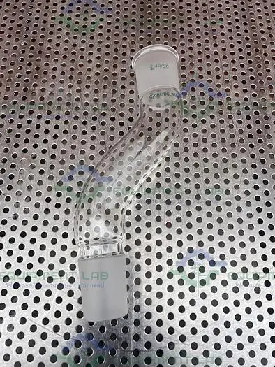 NEW CHEMGLASS CG-1033-45 OFFSET ADAPTER 45/50 JOINT, 270MM H X 75MM W