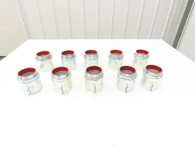 TC727A Steel City 2-1/2" EMT Conduit Box Adaptor Connector Insulated Lot of 10