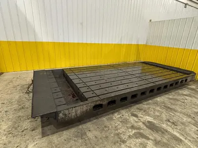 209" X 88" X 22" INGERSOL HEAVY DUTY STEEL T SLOT PRECISION TABLE LAYOUT PLATE: YOBRO #24018