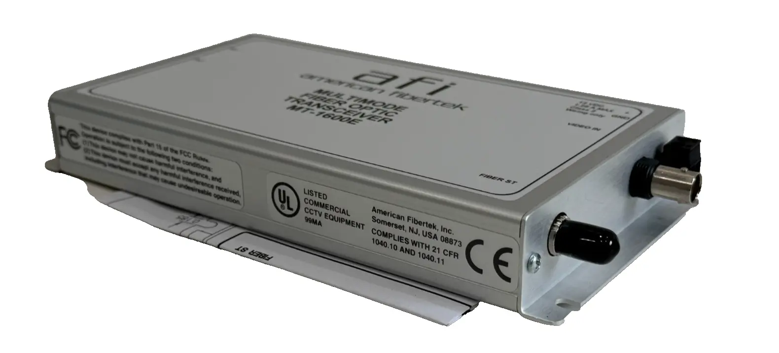 NEW AMERICAN FIBERTEK MT-1600E MULTIMODE FIBER OPTIC TRANSCEIVER MT1600E