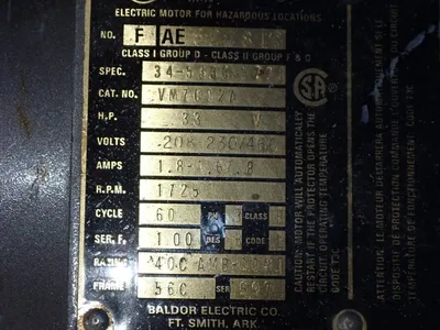 USED BALDOR VM7002A