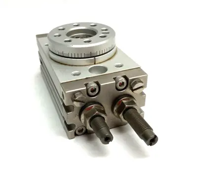 USED SMC ROTARY TABLE ACTUATOR DOUBLE-ACTING 10MM, 0-190 DEGREE