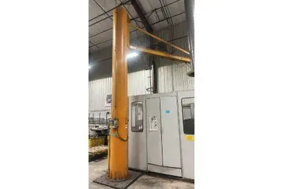 1 TON KONE FLOOR MOUNTED JIB CRANE, 15' SPAN X 20' HIGH W/ HOIST : YOBRO #24537