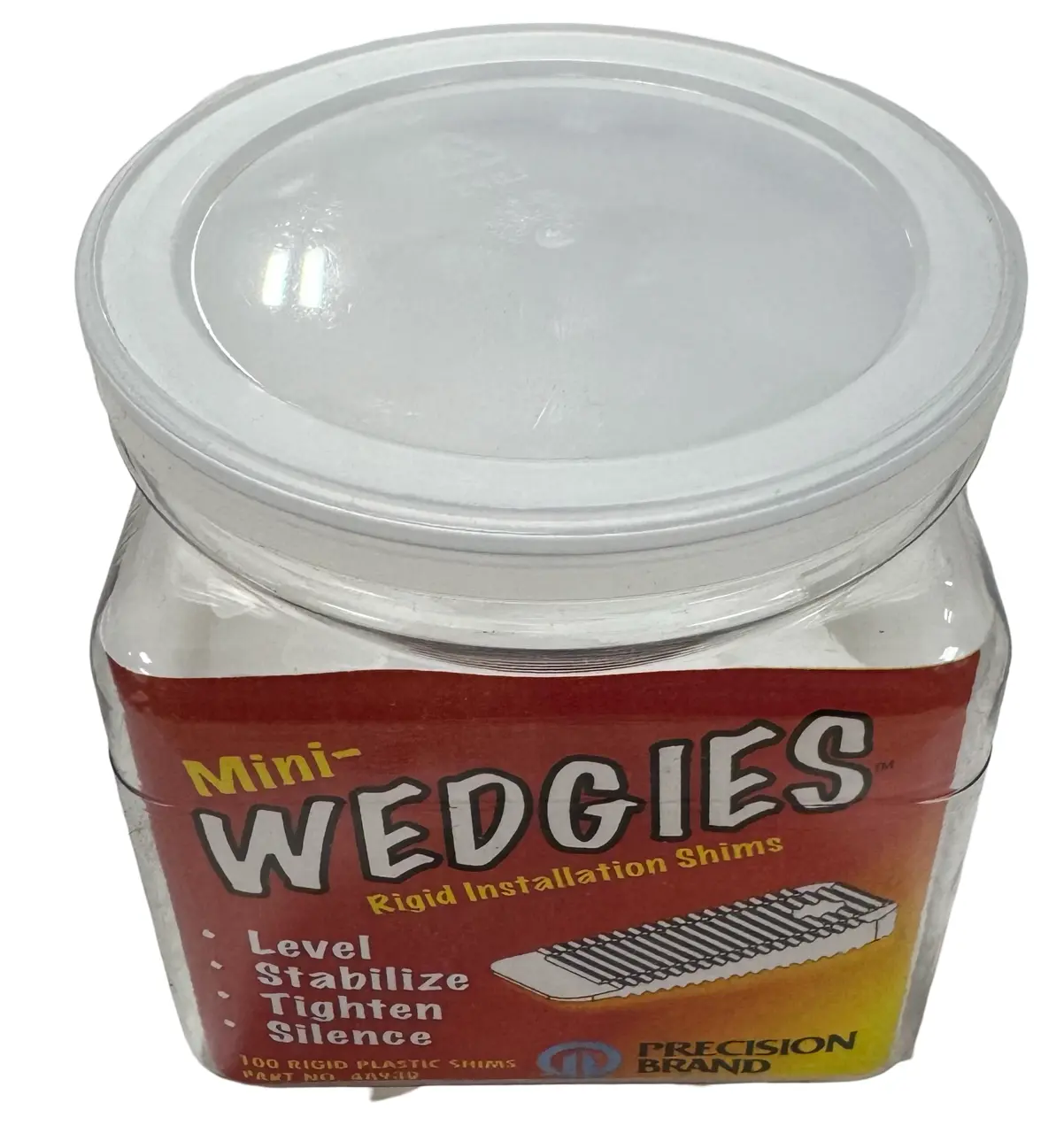 Precision Brand Mini-Wedgies Rigid Transluent Installation Shims 100 Pack