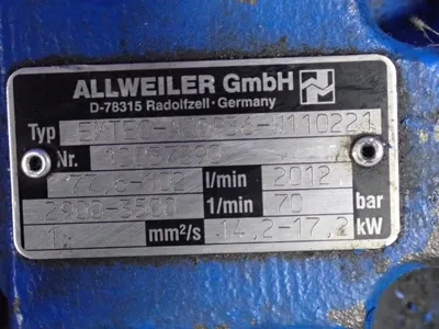 Used ALLWEILER EMTECABOR36W110221 Pumps Ohio US | HGR 24 #738104