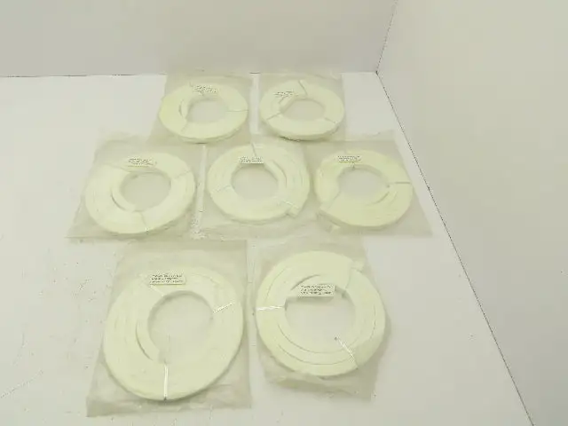 Braided Fiber Pump & Valve Gasket Packing PTFE 9/16" Square 63"L Lot of 7