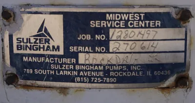 USED SULZER BINGHAM 8X10X13A MSD