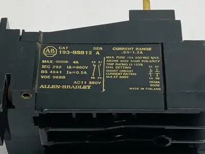 193-BSB12 | Allen Bradley  Ser A Overload Relay 0.8A-1.2A - Used