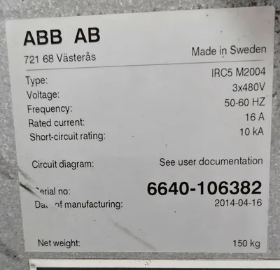 USED 2014 ABB IRB 6640-180/2.55