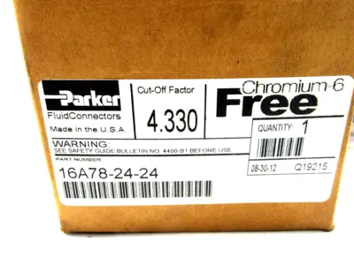 NEW PARKER 16A78-24-24 FLANGE HEAD 16A782424