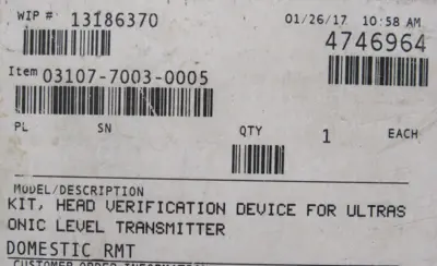 NEW ROSEMOUNT 03107-7003-0005 ULTRASONIC TRANSMITTER STAND 4746964 0310770030005