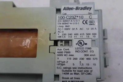Allen Bradley 100-C23Z*10 series C Contactor AB STOCK B-1532