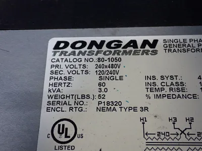Used DONGAN 801050 Transformers Ohio US | HGR 24 #1084924