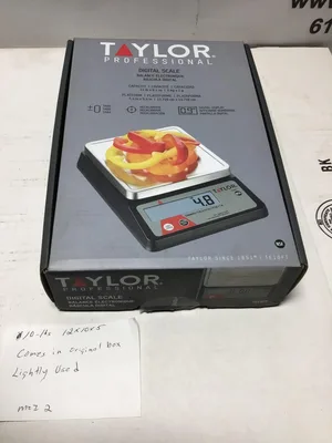 Taylor TE10FT Professional Compact Stainless Digital Scale 11 Lbs