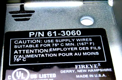 NEW FIREYE 61-3060 CLOSED WIRE BASE 613060