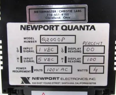 NEW NEWPORT / QUANTA Q2000P PROCESS METER