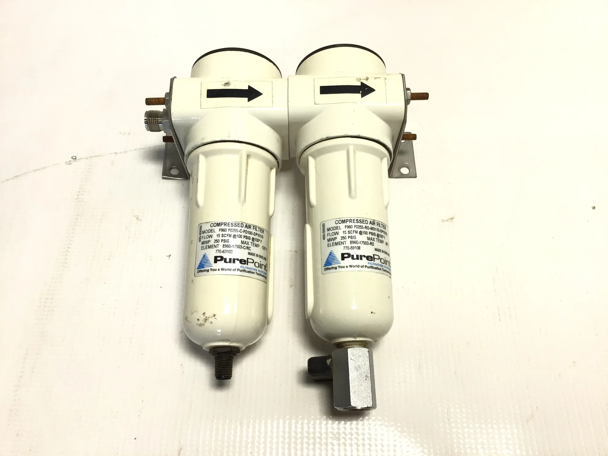 PurePoint F960 Compressed Air Filter 15 SCFM 100/250 PSIG 100/125°F