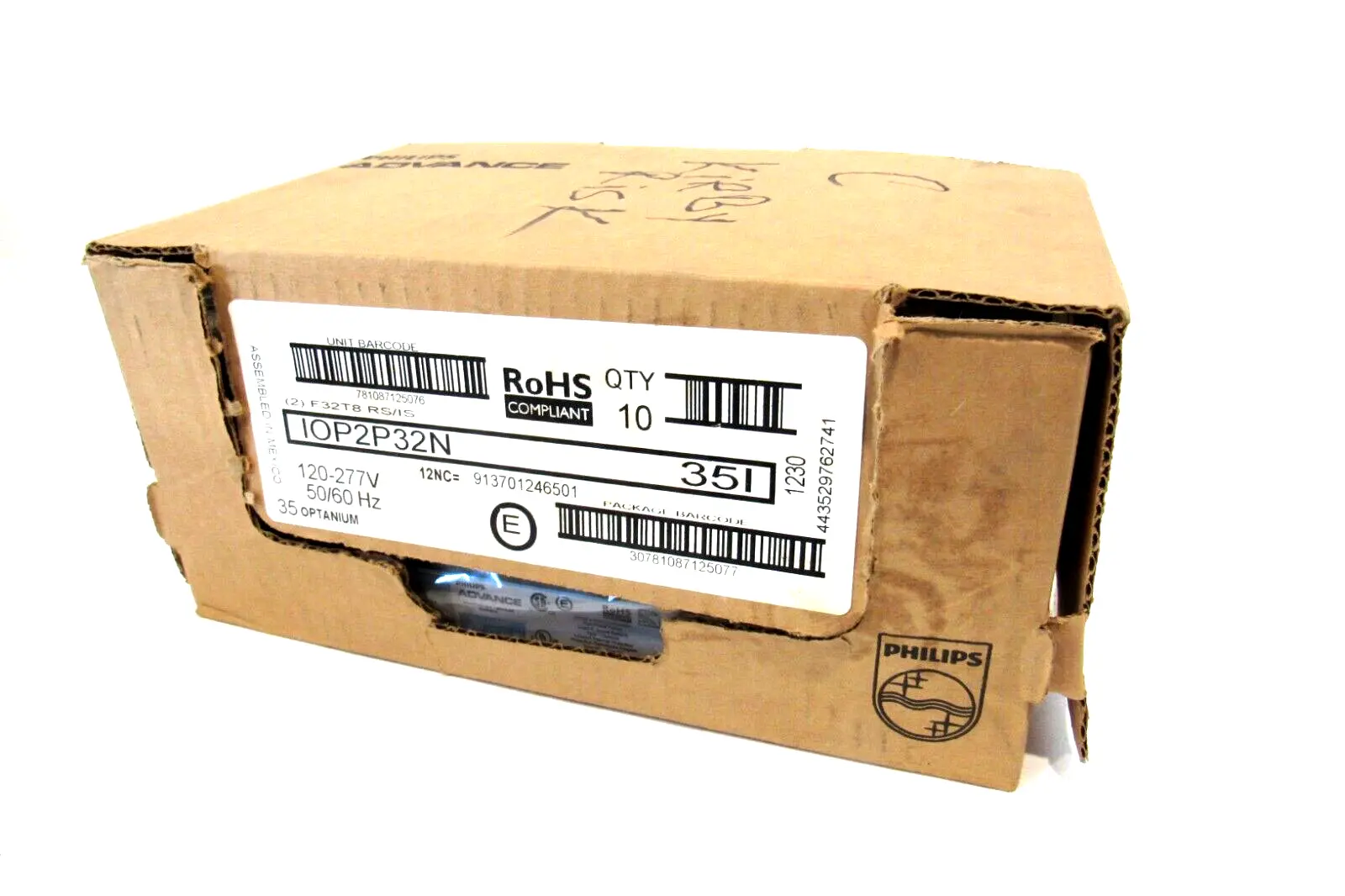 BOX OF 10 NEW PHILIPS IOP2P32N BALLASTS