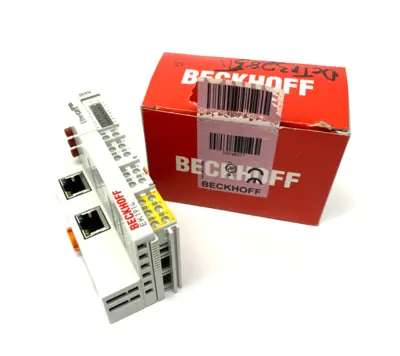 USED BECKHOFF ETHERCAT COUPLER W/ INTEGRATED DIGITAL STANDARD & SAFETY I/OS