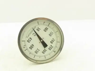 Ashcroft 50/450C Temp Thermometer Gauge 50-450°C 5"Dial 9"Stem Bi-Metal 1/2"NPT