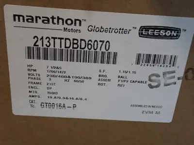 NEW MARATHON MOTORS 213TTDBD6070