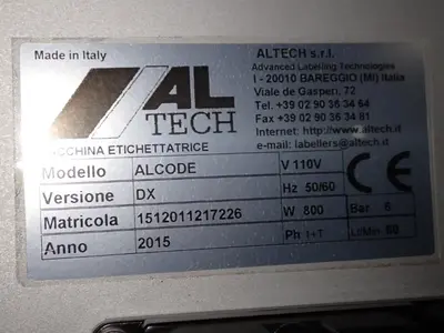 USED 2015 ALTECH ALCODE