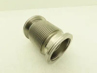 Pfeiffer 2FC-ISO-400-4 ISO-K Flexible Coupling Bellows 4"ID 7"Length 5"OD-Flange