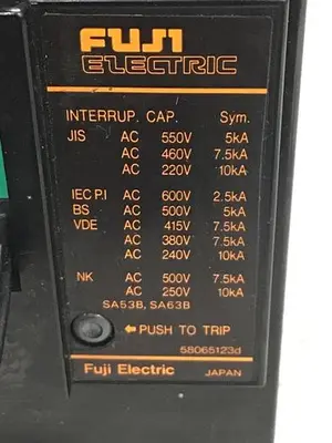 USED FUJI ELECTRIC SA63B-60 AMP