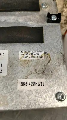 VELLINGE ELECTRONICS 93-29-10 BRAKE CONTROL UNIT ABB 6F