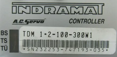USED INDRAMAT TDM1-2-100-300W1 AC SERVO CONTROLLER TDM12100300W1