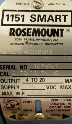 NEW ROSEMOUNT 1151AP4S22B3M3 PRESSURE TRANSMITTER