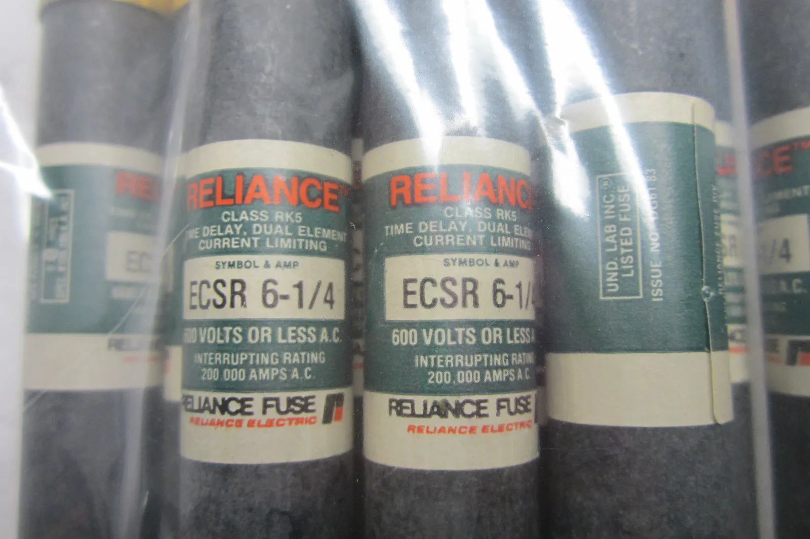 NEW RELIANCE ECSR6-1/4 FUSE ECSR614 LOT OF 9