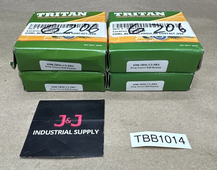 New | in-Stock TRITAN 6206 2RSL/C3 PRX Bearings Indiana US | J&J Industrial Supply #522889