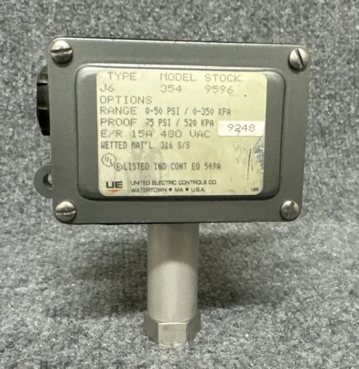 Used United Electric Controls J6-354 Pressure Switches California US | Davliegogo LLC #1708158