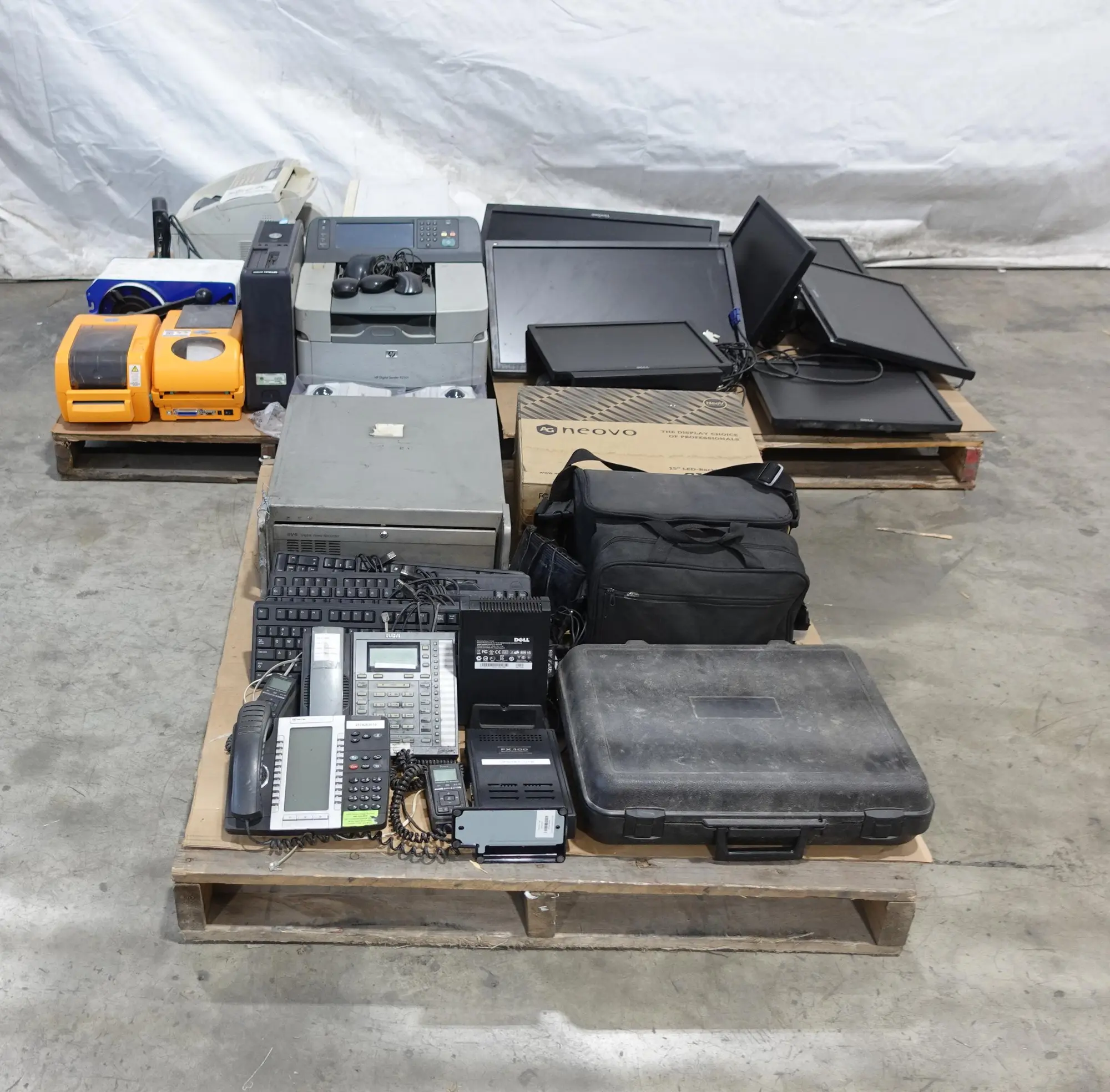 3 PALLETS OF ASSORTED OFFICE EQUIPMENT