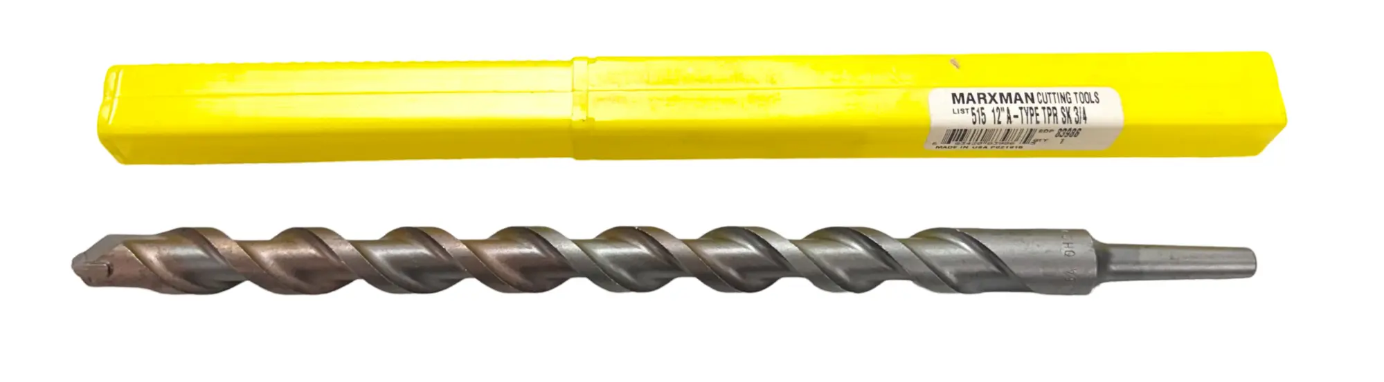 3/4" x 12" Carbide Tipped "A" Type Taper Shank Percussion Hammer Drill USA Made